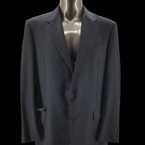 Hickey Freeman Mens Boardroom Loro Piana Tasmanian Super 120's Suit Jacket 44L